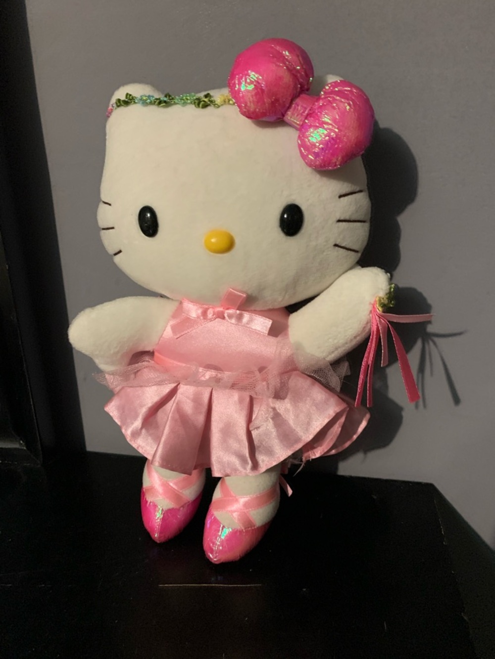 Vintage 2003 Hello Kitty Sanrio Pink Floral Ballerina Nakajima Plush